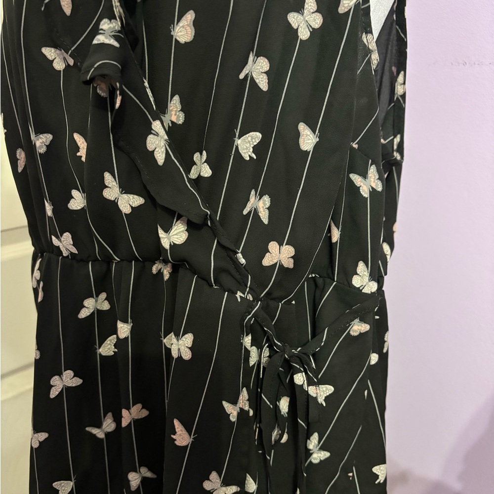 Torrid Black Butterfly Print Blouse - Picture 2 of 4